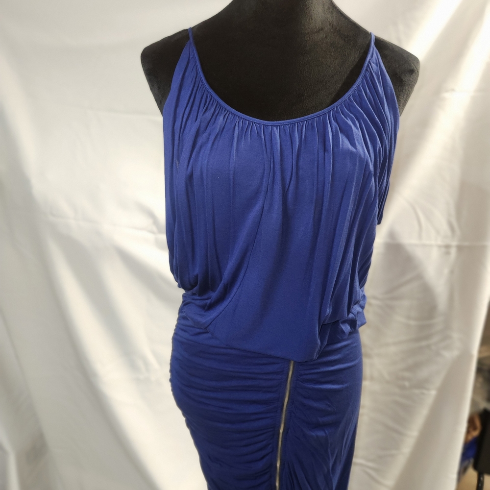 BCBGMaxAzria Royal Blue Gathered Dress